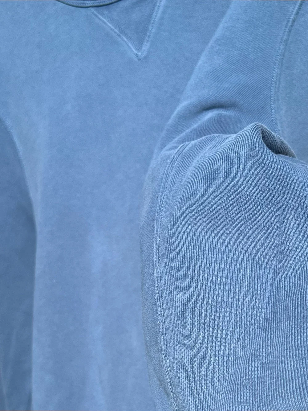 J. Crew Reverse French Terry Crewneck Sweatshirt Sz L Slate Blue 100% Cotton